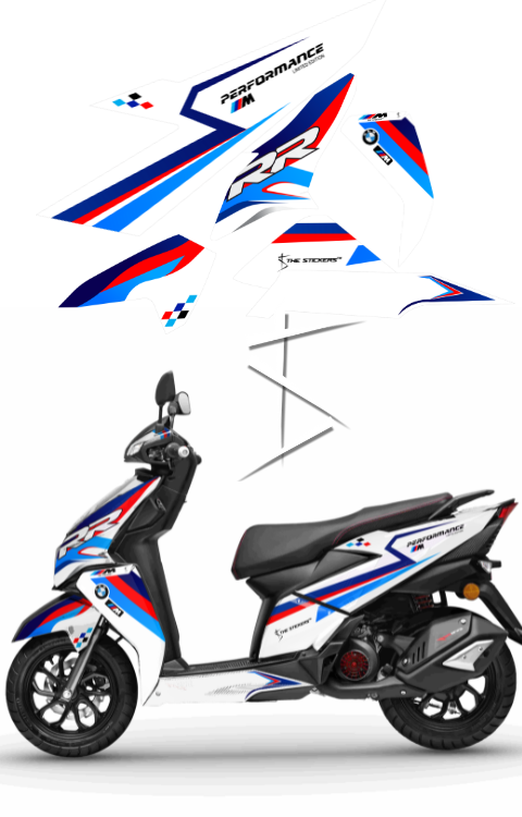 Ntorq RR theme Sticker | Ntorq BMW Sticker